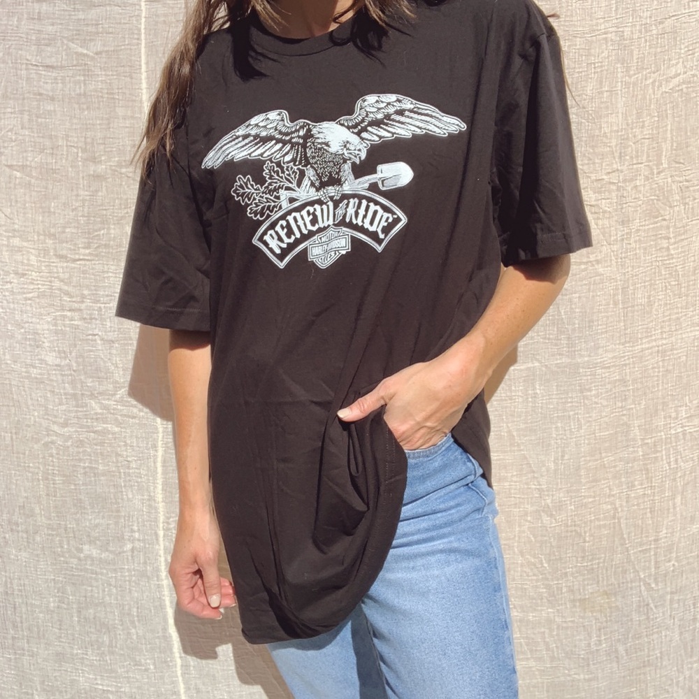 Harley Davidson oversized graphic biker tee shirt
